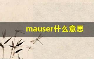 mauser什么意思,mauser用法,mauser造句
