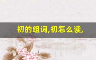 初的组词,初怎么读,初的意思,初的拼音