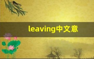 leaving中文意思,leaving中文翻译,leaving用法及例句,leaving语法