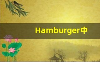 Hamburger中文释义,Hamburger中文翻译,Hamburger造句,Hamburger的发音