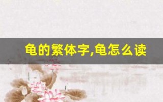龟的繁体字,龟怎么读,龟的意思,龟的拼音