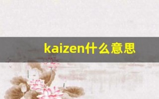 kaizen什么意思,kaizen造句用法,kaizen的发音,kaizen中文翻译
