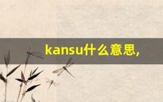 kansu什么意思,kansu造句用法,kansu的发音,kansu中文翻译