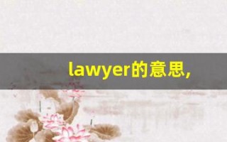 lawyer的意思,lawyer同义词,lawyer用法及例句,lawyer语法