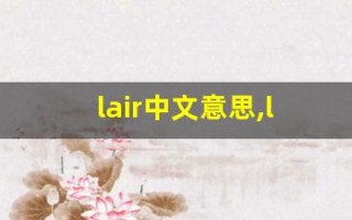 lair中文意思,lair中文翻译,lair用法及例句,lair语法