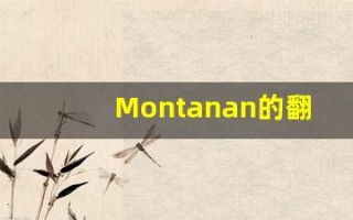 Montanan的翻译,Montanan怎么读,Montanan造句及用法