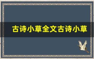 古诗小草全文古诗小草讲了什么,古诗小草经典句子