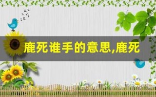 鹿死谁手的意思,鹿死谁手的近义词反义词,鹿死谁手造句例句,鹿死谁手出处及解释