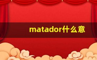 matador什么意思,matador用法,matador造句