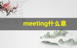 meeting什么意思,meeting用法,meeting造句