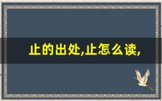 止的出处,止怎么读,止的意思,止的拼音