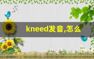 kneed发音,怎么读,kneed什么意思,kneed例句用法