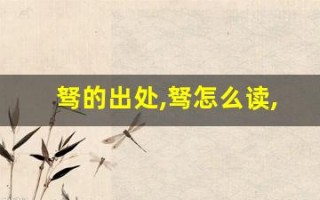 驽的出处,驽怎么读,驽的意思,驽的拼音