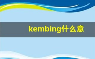 kembing什么意思,kembing造句用法,kembing的发音,kembing中文翻译