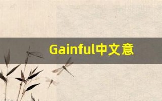 Gainful中文意思,Gainful中文翻译,Gainful用法及例句,Gainful语法