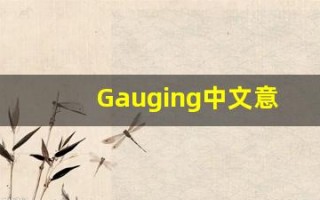 Gauging中文意思,Gauging中文翻译,Gauging用法及例句,Gauging语法