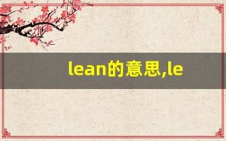 lean的意思,lean同义词,lean用法及例句,lean语法