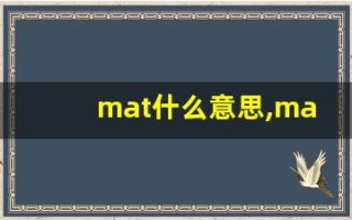 mat什么意思,mat用法,mat造句