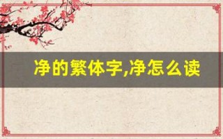 净的繁体字,净怎么读,净的意思,净的拼音