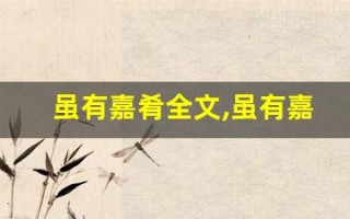 虽有嘉肴全文,虽有嘉肴讲了什么,虽有嘉肴经典句子