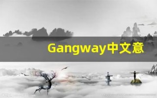 Gangway中文意思,Gangway中文翻译,Gangway用法及例句,Gangway语法