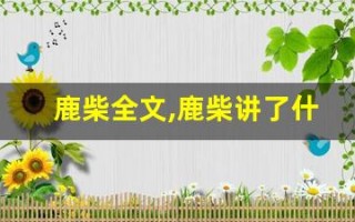 鹿柴全文,鹿柴讲了什么,鹿柴经典句子