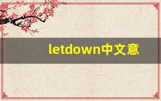 letdown中文意思,letdown中文翻译,letdown用法及例句,letdown语法