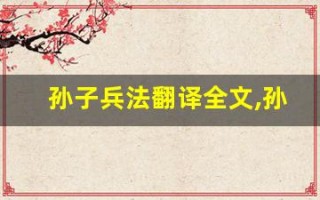孙子兵法翻译全文,孙子兵法翻译讲了什么,孙子兵法翻译经典句子