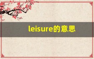 leisure的意思,leisure同义词,leisure用法及例句,leisure语法
