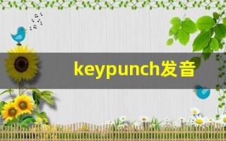 keypunch发音,怎么读,keypunch什么意思,keypunch例句用法