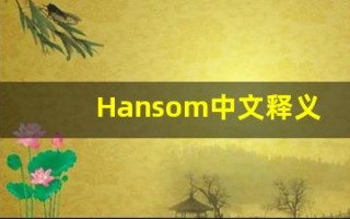 Hansom中文释义,Hansom中文翻译,Hansom造句,Hansom的发音