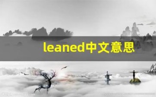 leaned中文意思,leaned中文翻译,leaned用法及例句,leaned语法